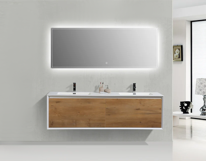 Flores 60" - Matte White + F.Oak