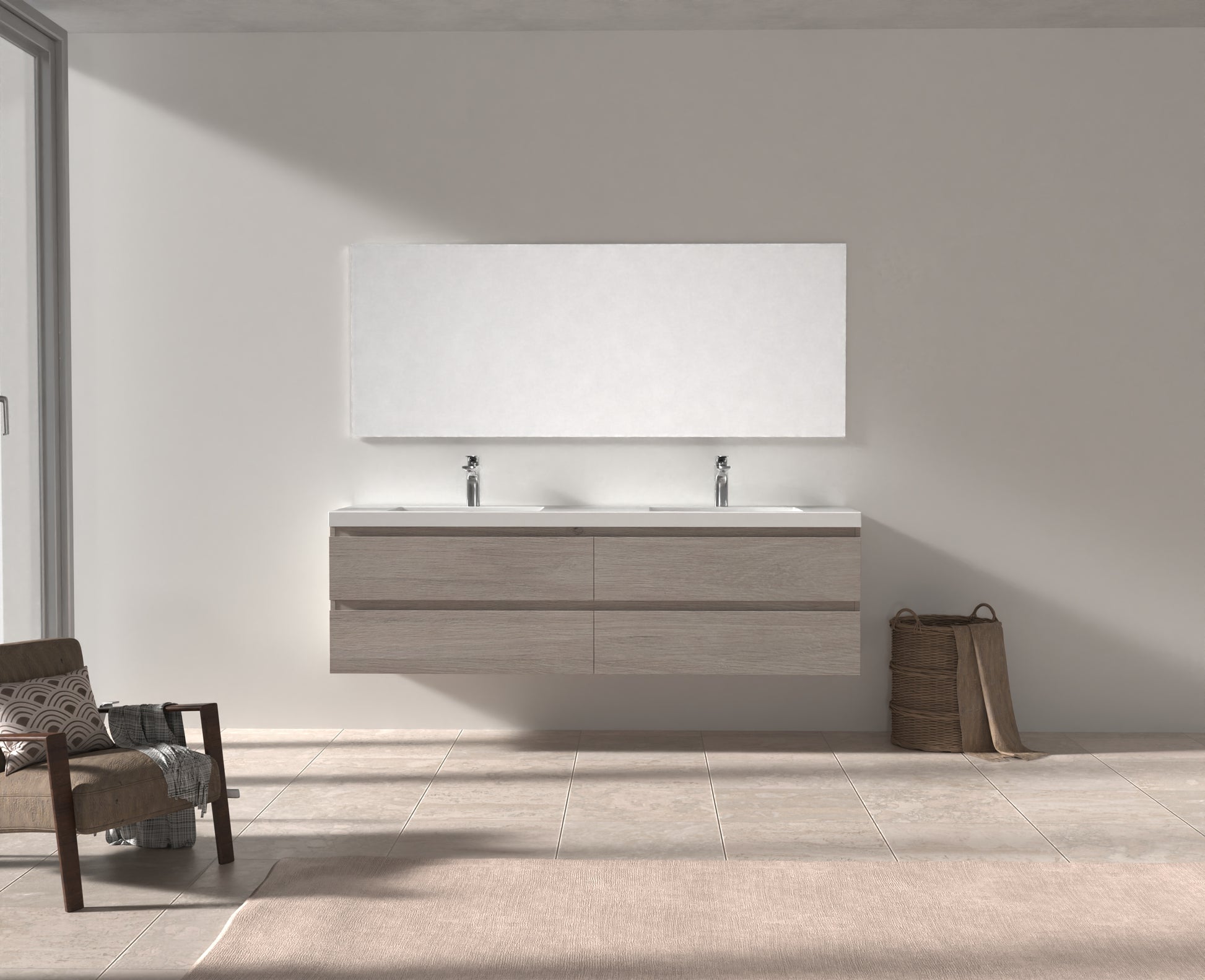 Evos Boutiques 72 in oak colour vanity