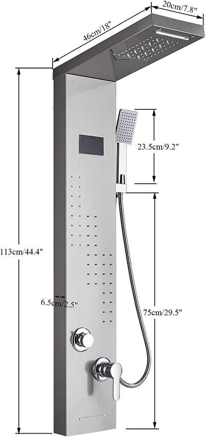 Evos Boutiques 84 in black shower doors side panel and base kit shower
