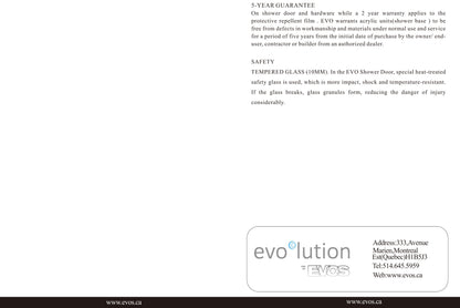 Evos Boutiques chrome shower door staged manual 11