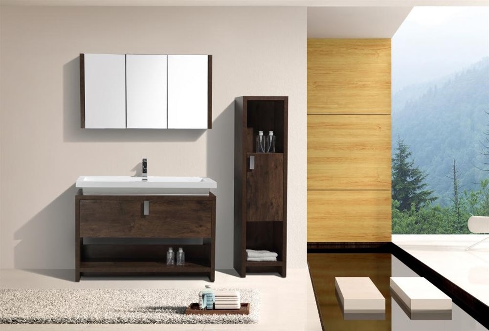 Evos Boutiques side unit with rosewood finish center view