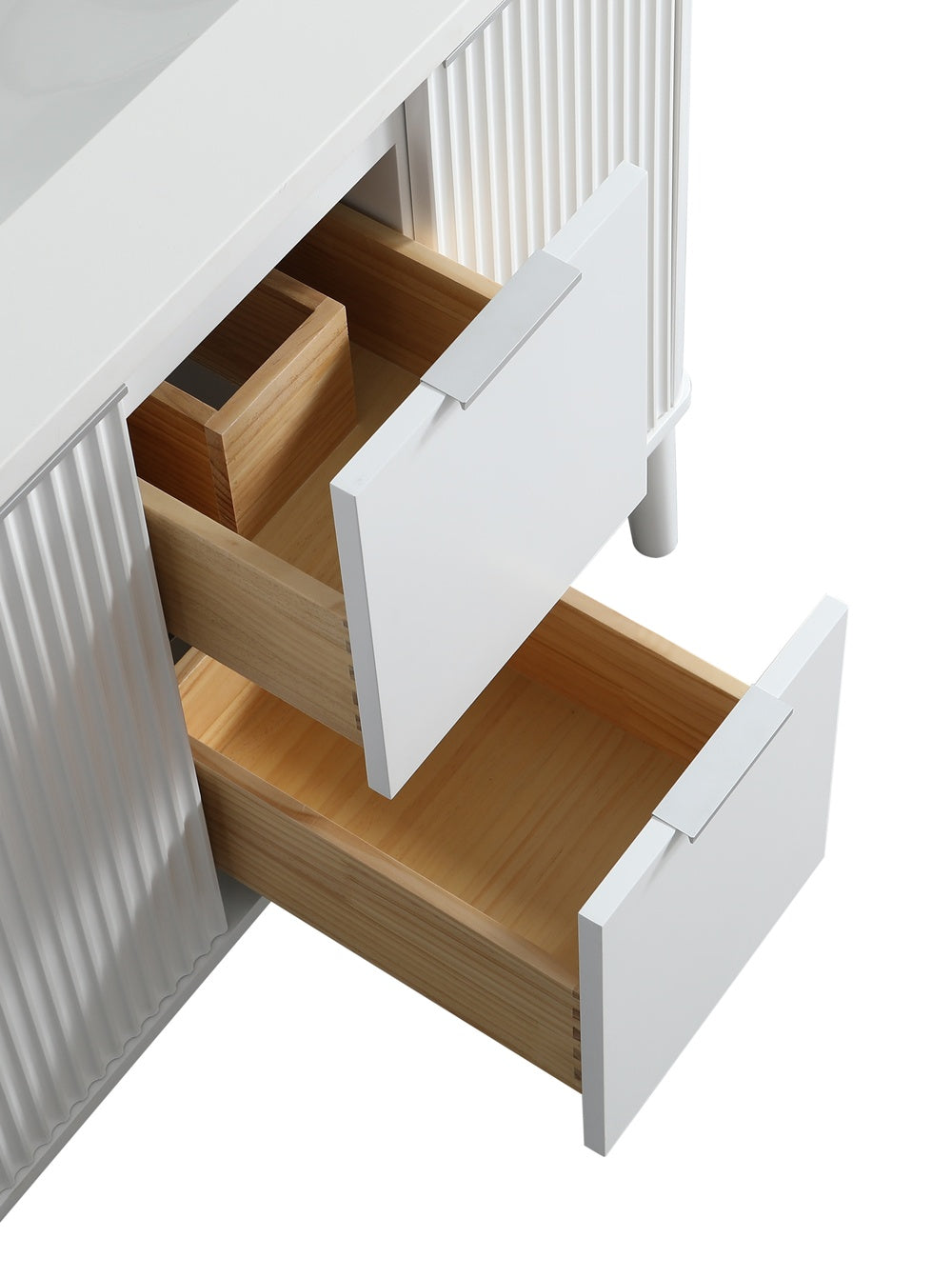 Evos Brand Vanité Alba opened drawers close view