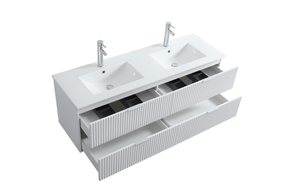 Evos_Brand_Vanity_Unik_Double Vanity Open Drawers Side View